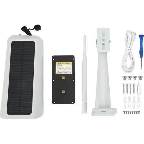 Caméra de sécurité solaire sans fil pour la surveillance extérieure, vision nocturne HD 1080p, détection de mouvement PIR, audio bidirectionnel, version Wi-Fi 2,4 GHz (1/5)