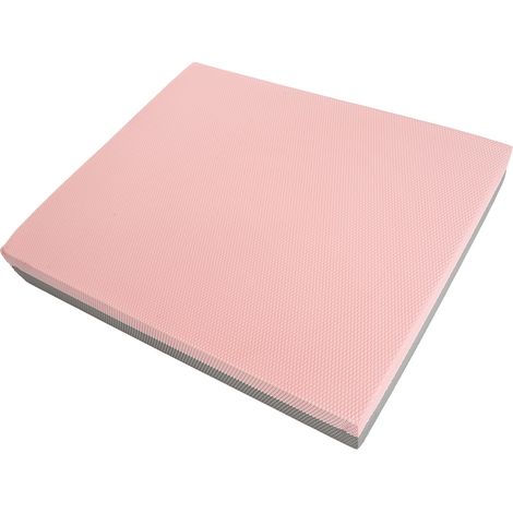 Tapis d'équilibre antidérapant haute résilience pour chevilles, genoux et hanches, coussin souple pour exercices de stabilité, gris et rose (1/5)