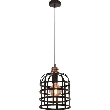Lampada a sospensione Candellux Soleto nera/rame E27 Ø20 (1/5)