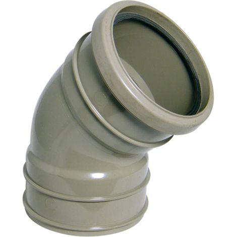FloPlast 110mm Offset Bend Grey Soil Pipe Connector (1/2)