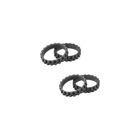 Juego de 4 neumáticos de repuesto de goma compatibles con Roomba 500, 600, 700, 800, 900, e, i, S. Reemplaza la rueda lateral de tu robot. Pieza de repuesto compatible con iRobot Roomba. (1/5)