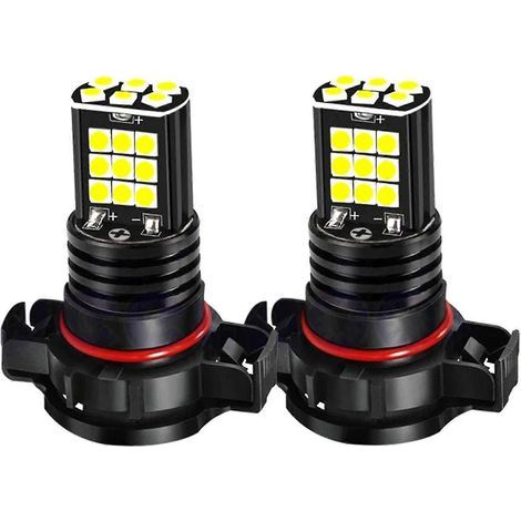 2 ampoules LED antibrouillard PSX24W H16 PWY24W PSY24W S19W 3030 24 SMD (1/5)