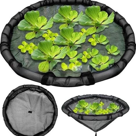 Îlot flottant rond pour plantes - 80 cm - Jardinières flottantes pour bassins - Panier flottant pour plantes aquatiques - Décoration de jardin extérieur - Convient aux bassins et fontaines. (1/5)