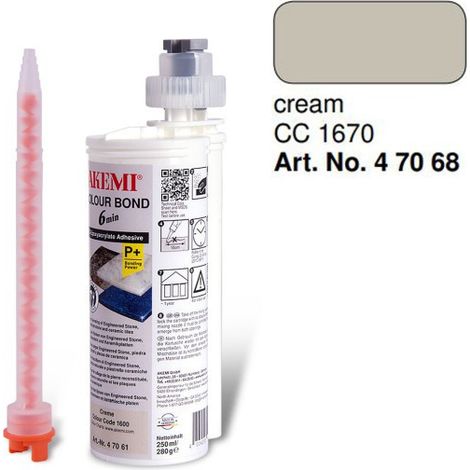 Colle précolorée Colour bond P+250ML AKEMI CC 1670 Crème (1/5)