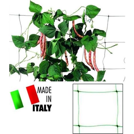 Vigor 86020 Rete Plastica per Rampicanti Rotolo 50 m altezza 200 cm maglia 15x17 cm orto giardino