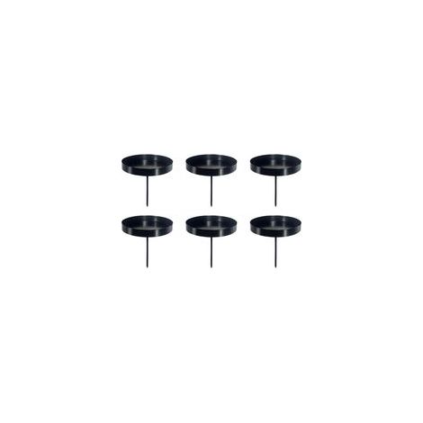 Anlising 6PCS Bougeoir pour Bougies de L'avent, 8CM Support Bougie en Métal, Bougeoir pour la Couronne de L'avent,Bougeoirs Noël de L'avent,Porte Bougie Decoration Noël,pour Guirlande,Décoration(Noir)