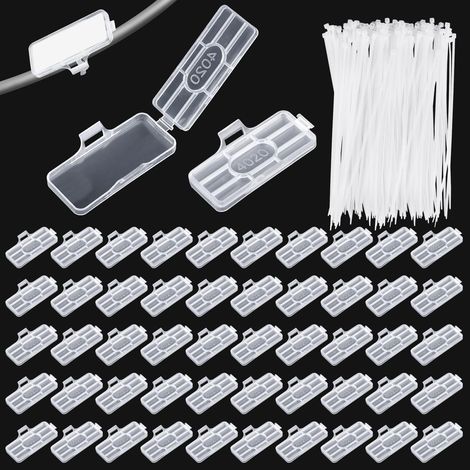 Etiquette Cable 100pcs Étiquettes Pour Câbles Étanche Transparent Marquage de Cable Avec Serre Imperméables Étiquettes de Fils Pour L'étiquetage et Le Tri de Câbles de Toutes Sortes (1/5)