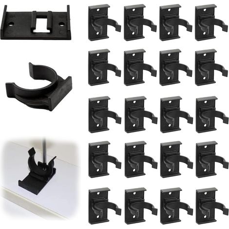 Clips de Plinthe de Cuisine 20 Pcs Supports pour plinthe de Cuisine, Clip de Plinthe Diamètre 30-31 mm (Noir) (1/5)