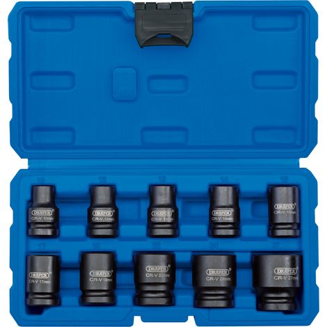 10-Piece 1/2-Inch Square Drive Impact Socket Set with Metric Sizes - Model 83092 (1/5)