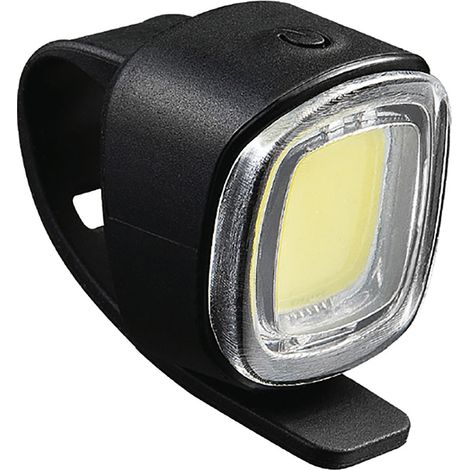 Luce Anteriore per Bicicletta Square Universale Ricaricabile IP44 Luce Bianca Fissa e Lampeggiante (1/2)