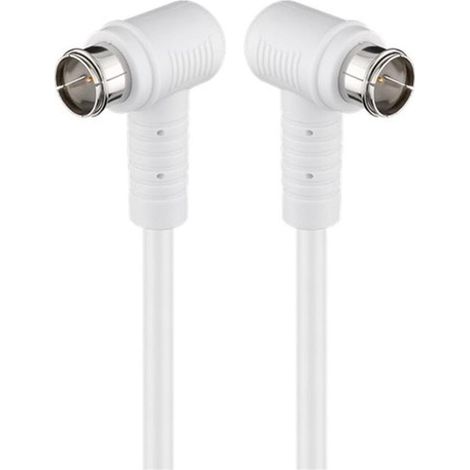 GOOBAY F-Quick-Antennenanschlusskabel 2,5 m, weiß, 2x gewinkelt, 80 dB (1/5)