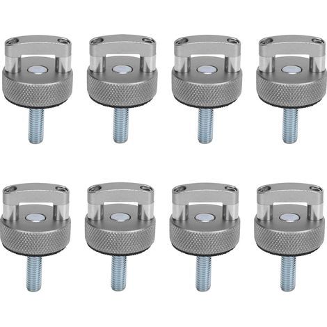 Lot de 8 Vis à Pouce en Aluminium avec Fixation à Retrait Rapide, Anneau en D pour Bronco 2 Portes 4 Portes à Partir de 2021, intégré, Acier M8, Filetage 1,25, Utilisation (SILVER). (1/5)