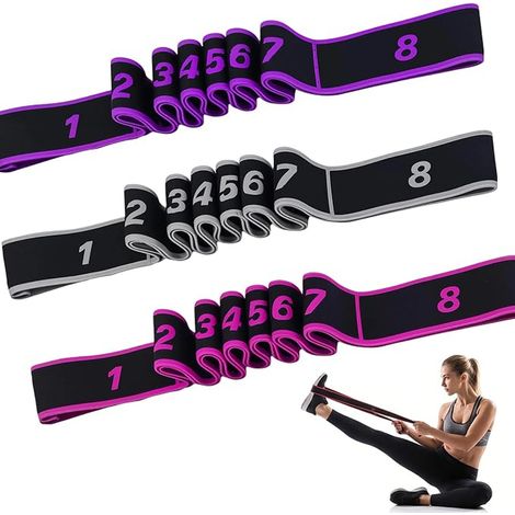 Elastic Yoga Straps with Rings Belt Sport Stretch Bands for Pilates, Bodybuilding, Stretching Body, Latin Dance and Fitness (1/5)