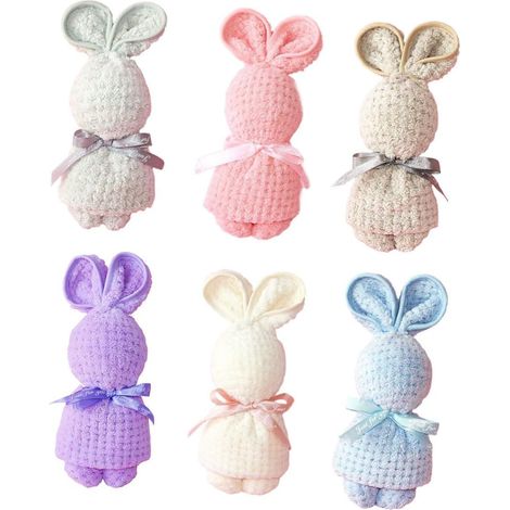 Bath Towel in the Shape of a Rabbit Colorfast Fabric