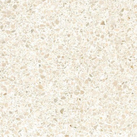 Véritable Carreau Terrazzo fond blanc inclusions crème Botticino 0/7 40x40 cm boîte de 0.80m2 Satiné - Gioia Materia (1/4)
