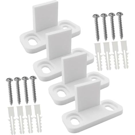 lot de 4 guide de sol pour porte de grange coulissante, plastique (1/5)