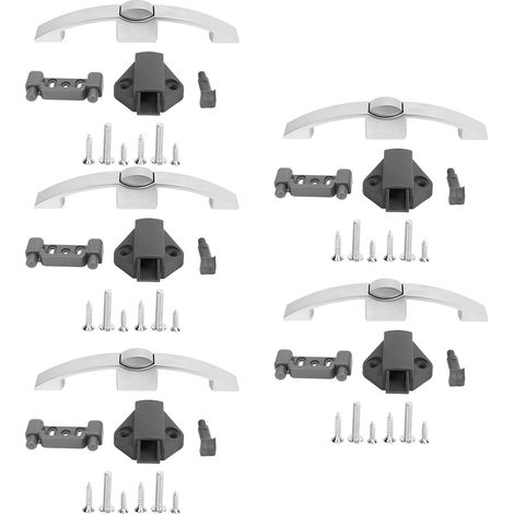 5 Serrures de placard poignée en arc à poussoir robuste pour camping-car yacht caravane (1/5)