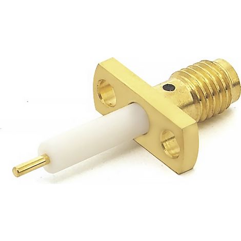 Connecteur coaxial SSMA RS PRO Femelle, Mâle Droit, raccordement A souder 50O Montage sur Platine ( Prix pour 1 )