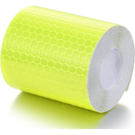 m x 50 mm Reflektierendes Band, wasserfeste reflektierende Warnaufkleber, hochintensives selbstklebendes Sicherheitsband (Gelb) (1/4)