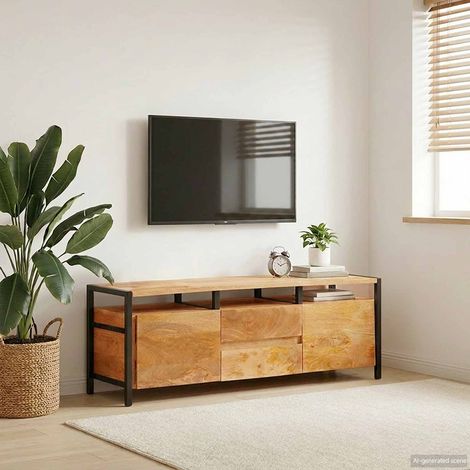 vidaXL Storage Cabinets Brown 110 x 30 x 40 cm Solid Mango Wood (1/5)