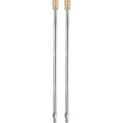 Extensión de lanza para hidrolavadora (paquete de 2), 12 pulgadas, 4000 PSI, pistola pulverizadora con conexión rápida de 1/4" para hidrolavadora y máquina de limpieza.