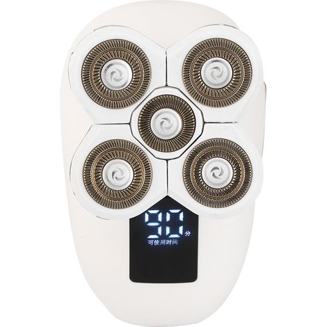 Rasoir électrique étanche et rechargeable pour barbe et cheveux, blanc (1/5)
