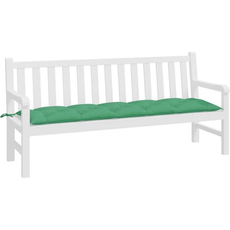 INLIFE Coussin matelas assise dossier pour banc de balancelle jardin grand confort en Tissu 180x50x7 cm Vert (1/5)