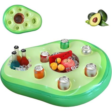 2-in-1 drink and snack holder, large capacity 8-hole coaster, a must-have for summer poolside parties. (1/5)