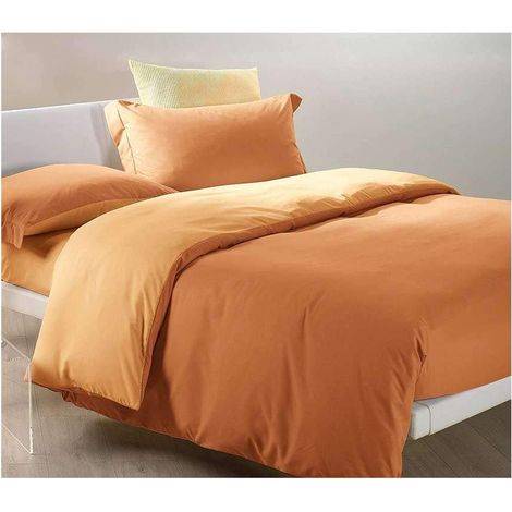 Parure de lit 4 pièces en 100% coton Housse Couette Douce et Elégante, Lavable et Facile d’Entretien Housse de Couette 200x200 et Autres Tailles (1/2)