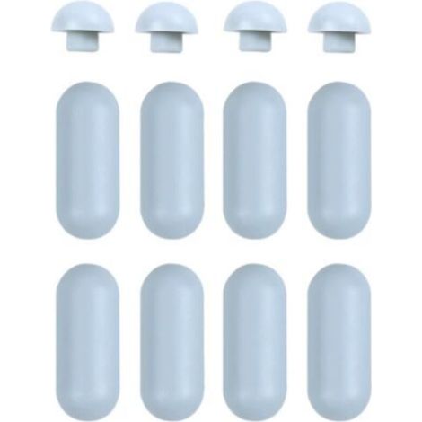 Amortisseur Universel WC,12 PCS Tampons pour abattant de WC,Tampon Universel pour Siège de Toilette Kit D'amortisseurs,Abattant WC Tampon de Remplacement de Toilette Pour la maison,le bureau etg