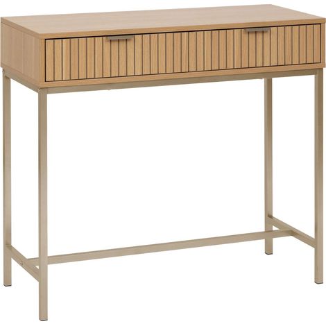 Console 2 tiroirs en bois TASSO (1/5)