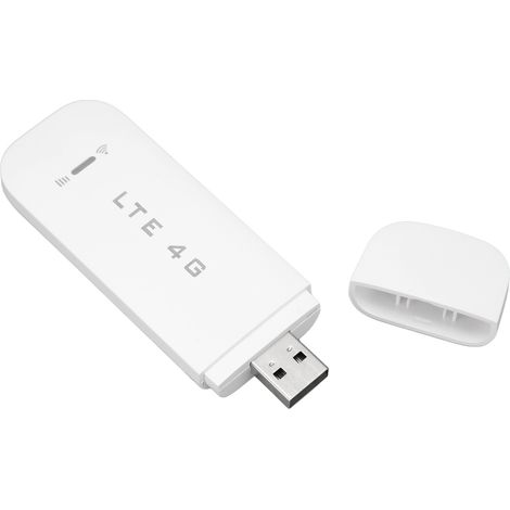Routeur portable mini LTE 4G avec point d'accès Wi-Fi mobile 150 Mbps, jusqu'à 10 appareils connectés, modem USB LTE 4G avec point d'accès Wi-Fi intégré, blanc