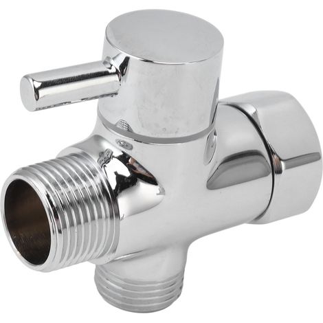 Robinet inverseur de douche en laiton à 3 voies avec sortie d'eau de 7/8 pouce et entrée d'eau de 1/2 pouce.