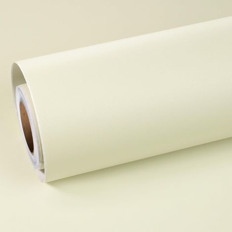 Carta da parati autoadesiva 40 cm x 3 m Beige opaco (1/5)