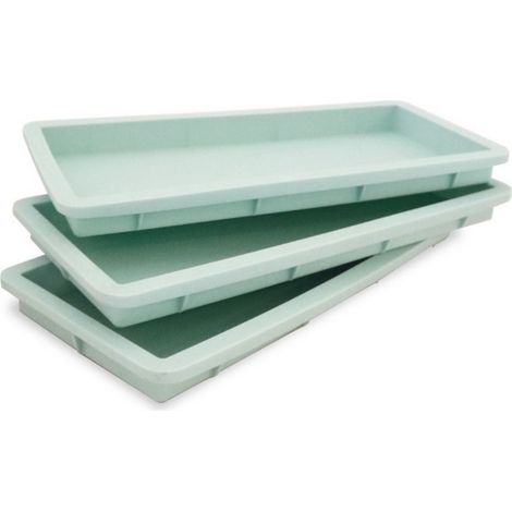 Tres moldes rectangulares para pasteles, color verde claro - 2976 - Scrapcooking -