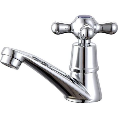 1pc Robinet d'eau Unique Froide Robinet d'eau, Robinet à Froid Simple Chromé Bassin Robinet d'eau, pour Maison Salle Bain WC Lavabo Bassin la Cuisine (1/4)
