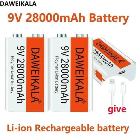 9V 28000Ah rechargeable lithium-ion battery mini USB toy microphone remote control for KTV use (1/3)
