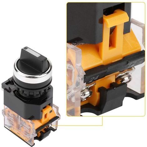 Commutateur Rotatif à 3 positions 3 Position 2NO Sélecteur de Maintenu Commutateur Rotatif LA38-20X3 Pour Contrôle à Distance dans Circuits Électriques (1/4)