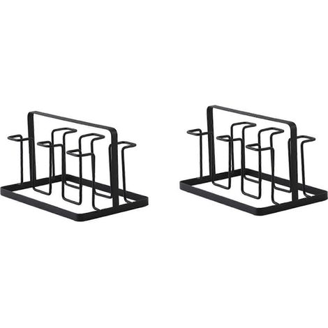 2 x 6 porte-tasses en verre, égouttoir, porte-tasses de cuisine, égouttoir suspendu, étagère de rangement, accessoires - JBMEDIA (1/4)