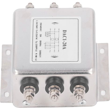Dreiphasiger 3-Leiter-EMV-Filter, Entstörung, Netzfilter 250 V/440 V, 50/60 Hz (1/5)