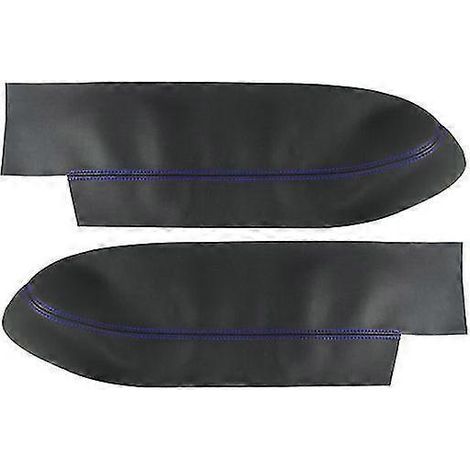 Lot de 2 housses de protection en similicuir pour accoudoirs de portières avant Honda CR-V (2007-2011) Panneaux et pièces de portières intérieures Noir et bleu (1/5)
