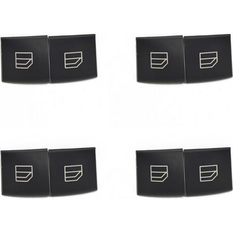 Adecuado para 4 cubiertas de botones de interruptores de ventanas de Mercedes-Benz Clase C/Clase E W204 S204 W212 S212 A207 C207