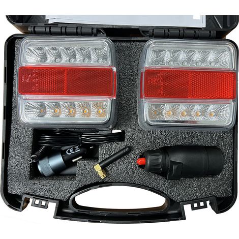 Feux led magnétiques sans fil pour remorque – Éclairage 20 mètres – Avec prise allume-cigare et clé USB – Pour véhicules utilitaires (1/4)