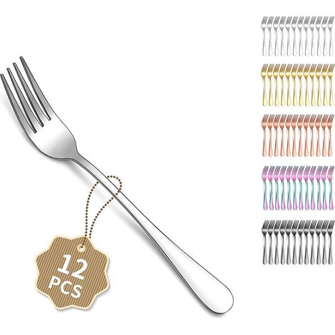 12-teiliges 18 cm langes Essbesteck-Set aus Edelstahl für Zuhause, Restaurant und den täglichen Gebrauch, leicht zu reinigen und abwaschbar (1/5)
