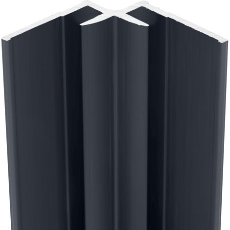 Profilé d'angle intérieur pour panneau mural de douche, DécoDesign, Schulte, Anthracite, 255 cm