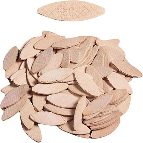 100 Pièces Lamelles D’assemblage , Chevilles Plates en Hêtre, pour Panneaux de Particules et Bois Massif (1/5)