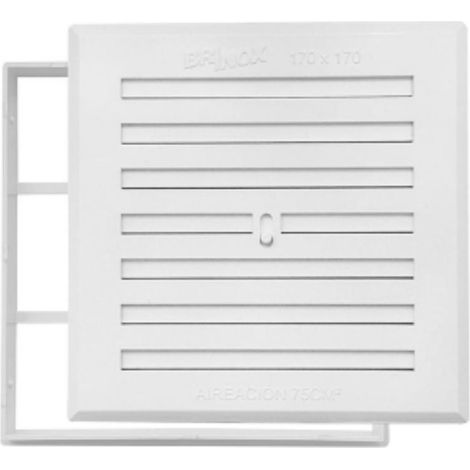 BRINOX rejilla con persiana y marco plastico 17x17 blanco , Rejilla de ventilación hecha de ABS.
Incluye marco para encastrar en la pared y mecanismo de cierre
con persiana para po