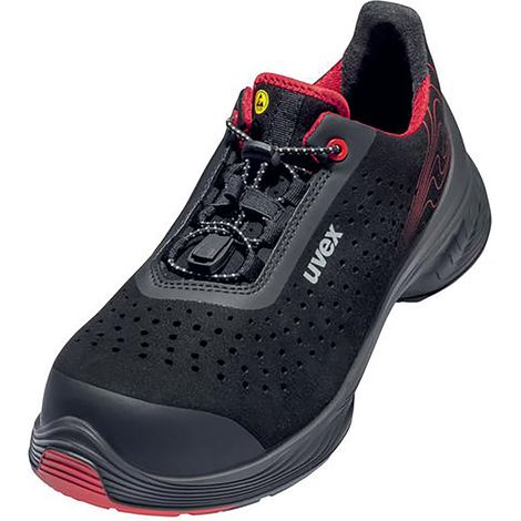 uvex Halbschuhe 1 G2 S1P schwarz rot Weite 10 Größe 52