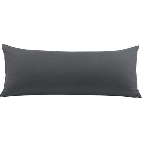 Taie de Traversin Housse de Traversin Taie d'oreiller Fermeture éclair en Microfibre Brossée Gris 51cmx122cm (1/5)