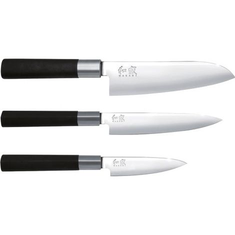 Serie de 3 couteaux wasabi black